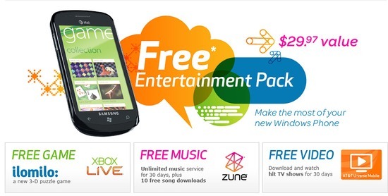 AT&amp;T Free Entertainment Package